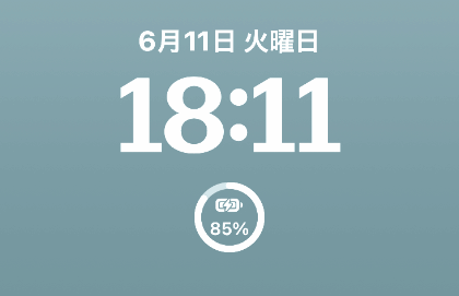 iPhoneの時計 24時間表示