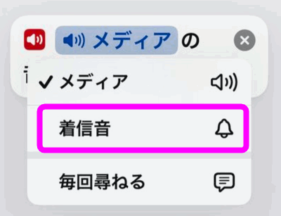 着信音を選択